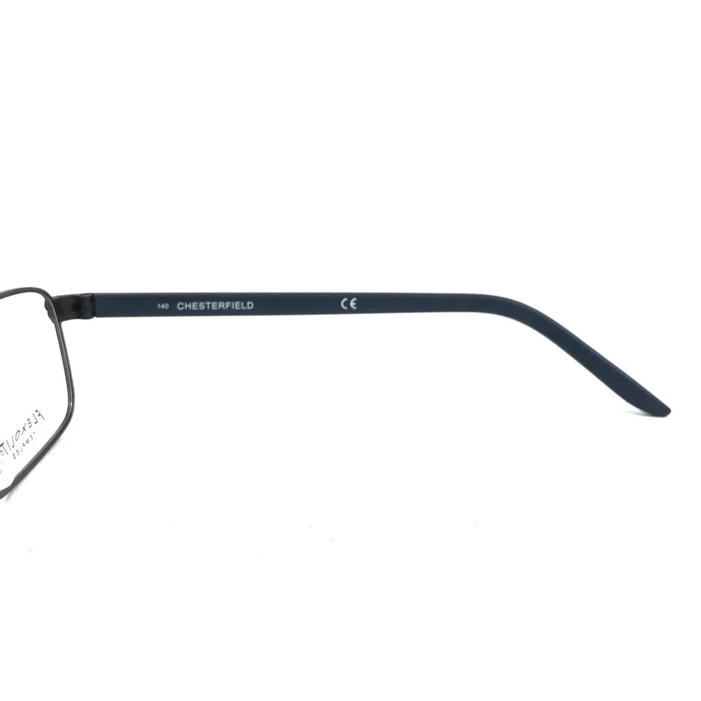 Chesterfield Eyeglasses Frames CH862 0003 Matte Black Blue Wire Rim 53-17-140
